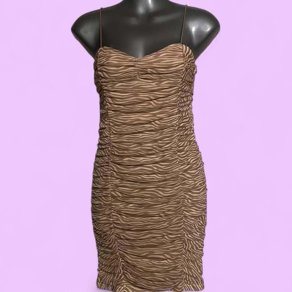Forever 21 Women's Brown and Tan Dress